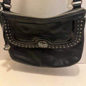 Brighton Black Leather Purse with Adjustable Shoulder Strap